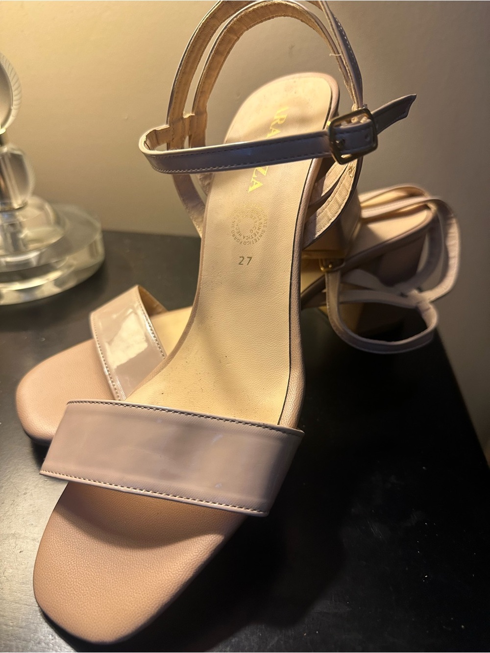 Women's Neutral Strappy Block Heel Sandals - Nude